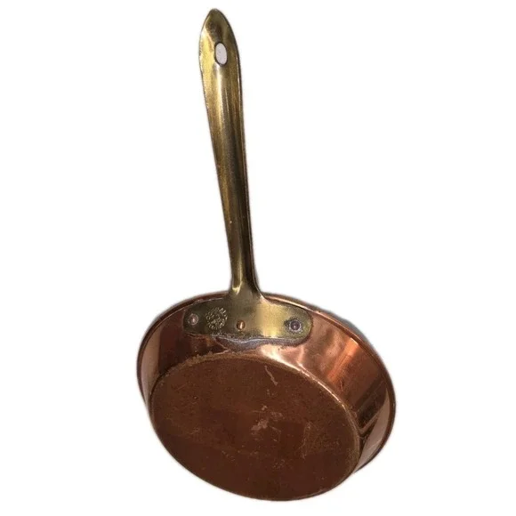 VTG Copral Portugal Copper Skillet  Brass Handle 15