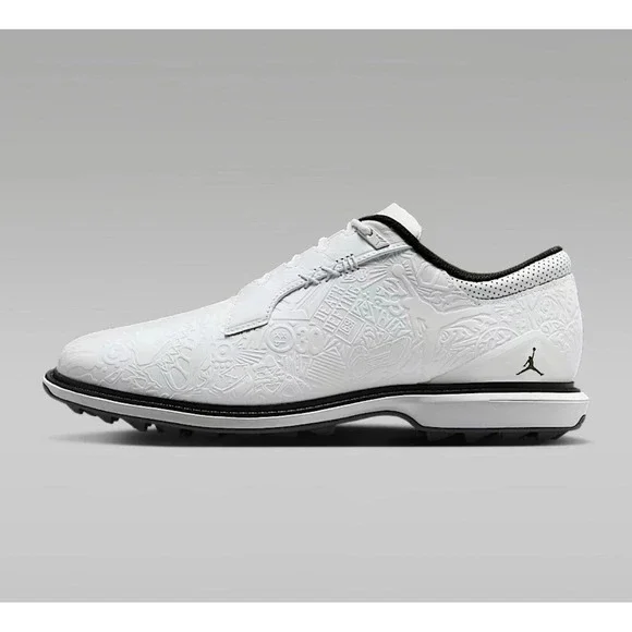 NEW Nike Air Jordan ADG 5 Mens‎ Size 9 Low White Black Golf FQ7874-102 RARE