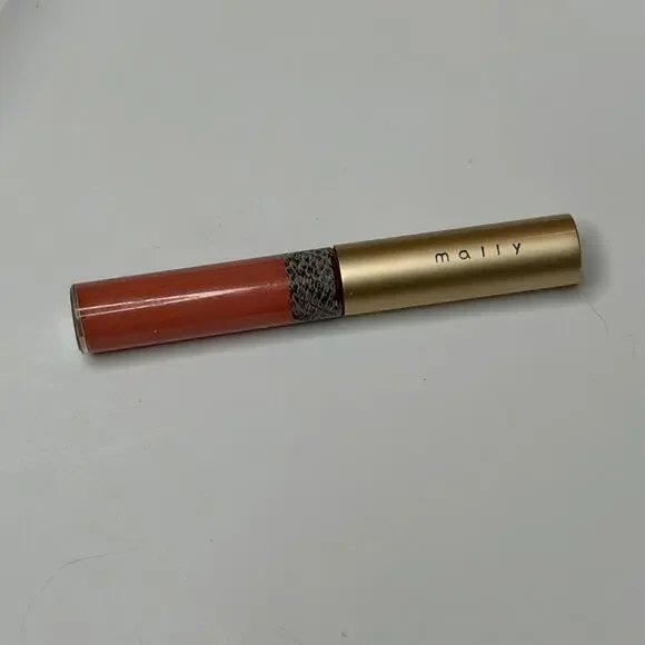 Mally High Shine Liquid Lipstick Lip Gloss Peach Sorbet Travel .09 oz 2.5g New