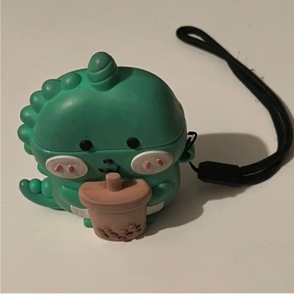 Green Bubble Tea Dinosaur AirPod 2nd generation case