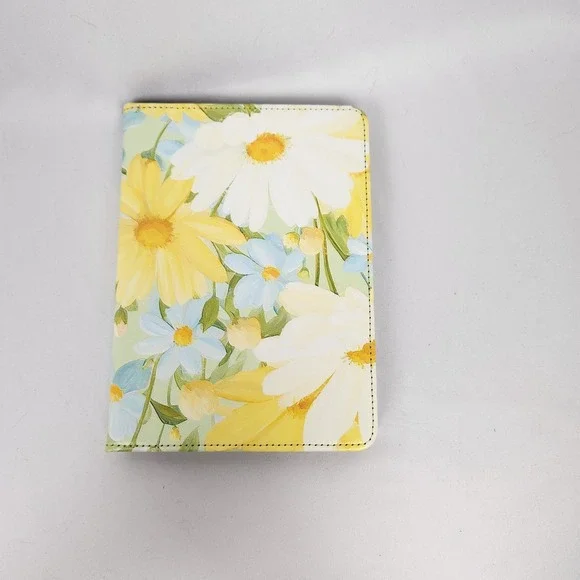 Floral Daisy Tablet Folio Case - Yellow & White