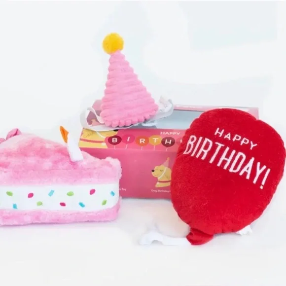 ZippyPaws Dog Pink Birthday Box