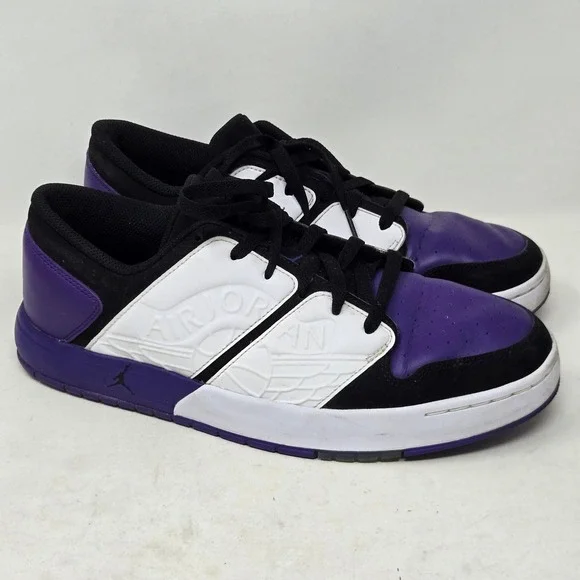Jordan Nu Retro 1 Low Court Purple‎ Black White DV5141-105 Mens Size 10