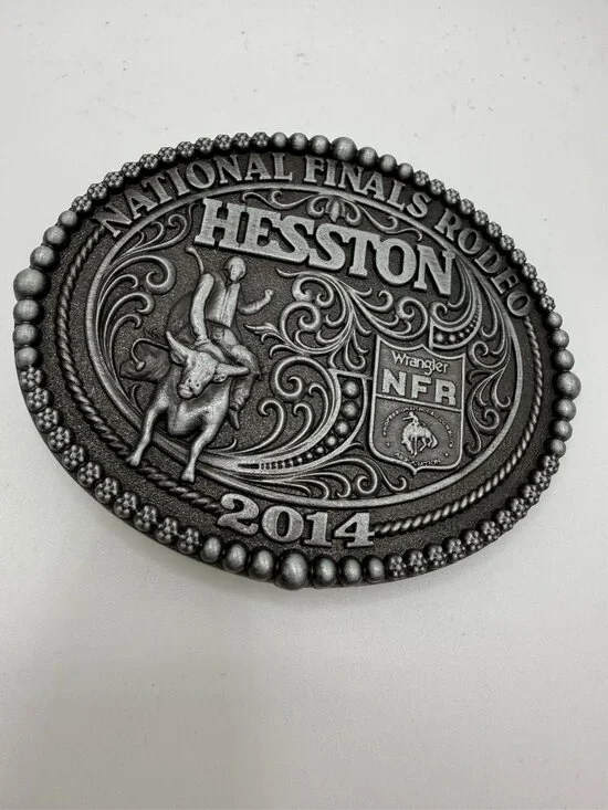 Vintage 2014 Hesston National Finals Junior Rodeo Belt Buckle