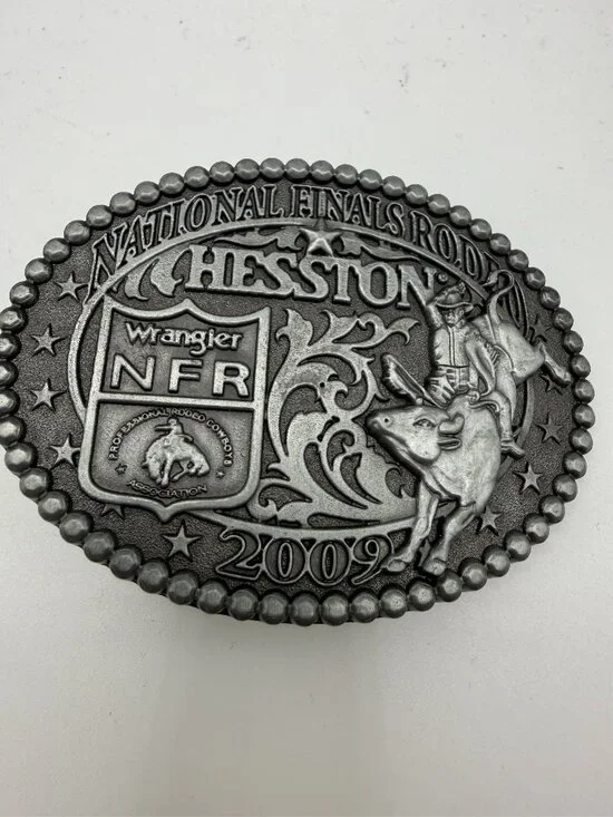 Vintage 2009 Hesston National Finals Junior Rodeo Belt Buckle