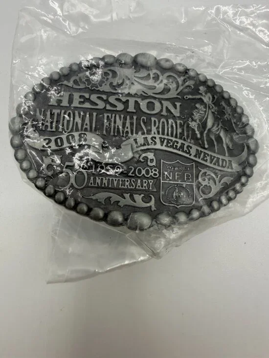 Vintage 2008 Hesston National Finals Junior Rodeo Belt Buckle
