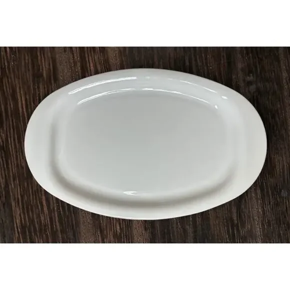 Vtg Corning Microwave Browning Grill White Oval Platter Cookware 16.5