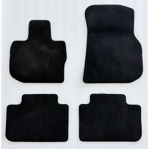 BMW X3 2018-2024 OEM X4 Interior Floor Carpet Cover Mats Set of 4 Black OE 46k