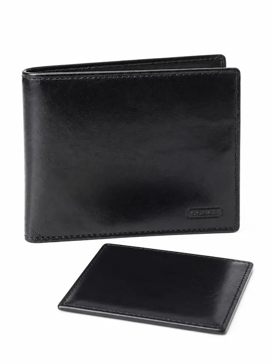 Vintage Coach Black soft Leather Bifold Wallet + Removable Card Holder