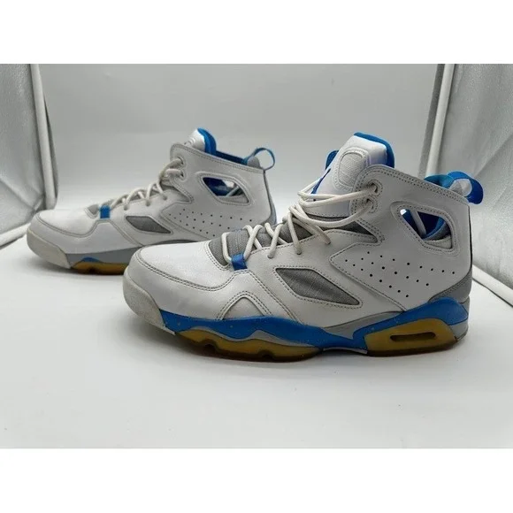 Jordan Flight Club 91 White Photo Blue Wolf Grey 555475-104 Mens 9.5