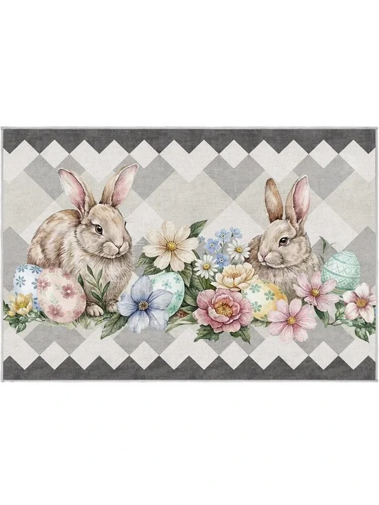 Spring Bunny Rabbit Rug
