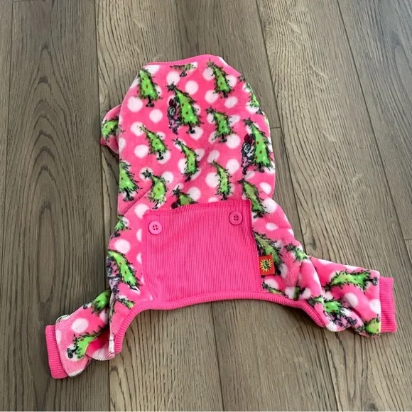 Christmas Themed‎ “The Grinch” Flannel Pet / Dog Pajamas Size Small