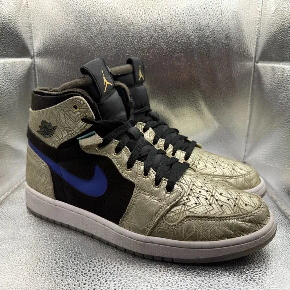 Size 12 ‎ Nike Air Jordan 1 High Zoom Air Comfort Gold Laser Sneakers DQ0659-700