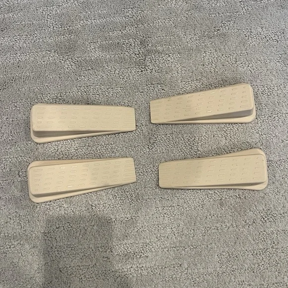 Rubber Door Stop - 4 Count Lot Home Off White‎ Cream New