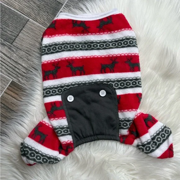 Pup Crew Flannel Christmas Dog Pajamas