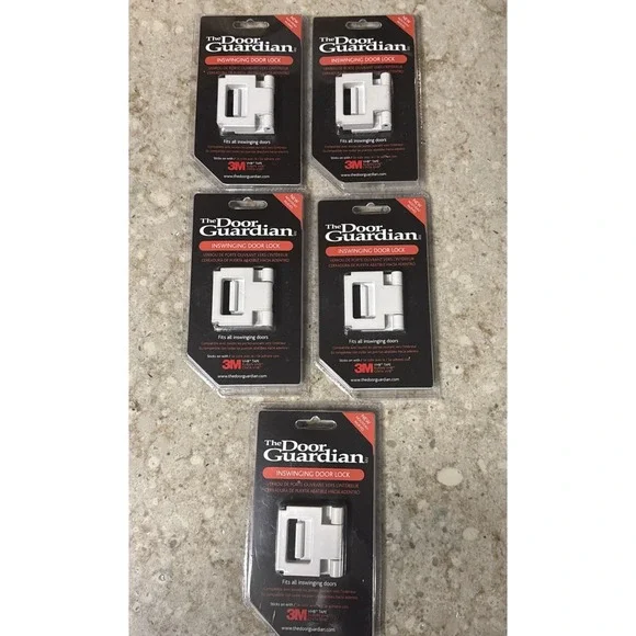 5 The Door Guardian Lock for in-Swinging Doors, Home Security Latch Device Child