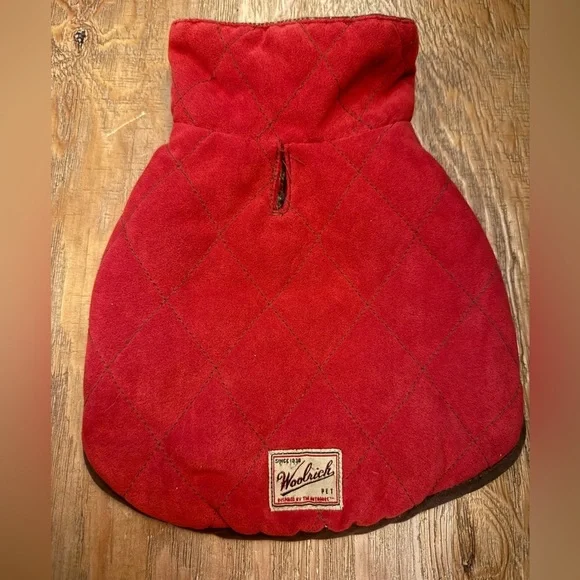 Woolrich Quilted Red Pet Suede and Flannel Jacket