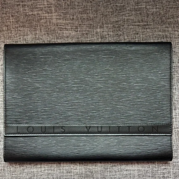 Louis Vuitton Black Epi Leather Business Clutch/ ComputerBag
