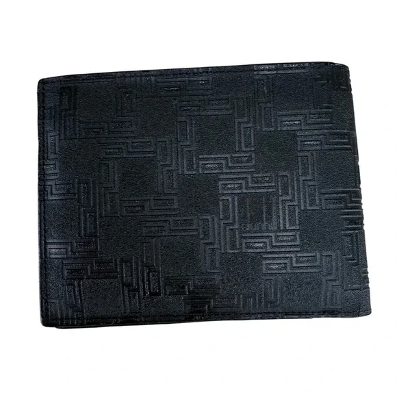 Authentic Dunhill‎ D Eight D8 Black PVC Leather Bifold Wallet - Classic Design!