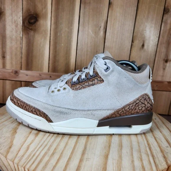 Jordan Air Jordan 3‎ Retro Palomino Shoes Mens 8 Brown Suede Sneakers CT8532-102