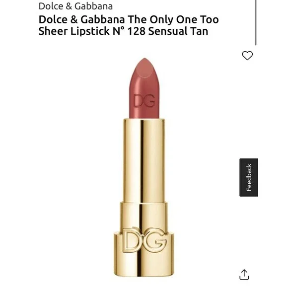D & G Dolce and Gabbana the only one lipstick sensual tan 128
