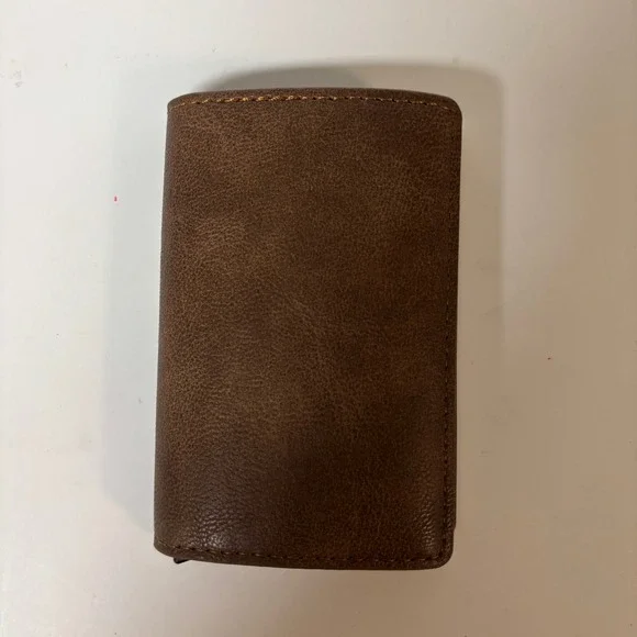 SIMPL Toggl Coffee Leather Pop Up Card Holder Minimalist Wallet