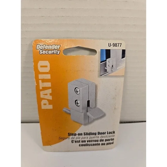 Defender Security Patio Step-on Sliding Door Lock‎ U9877 NEW