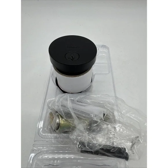 Kwikset  matte  Black Round Single Cylinder Deadbolt 92580-020‎ low profile