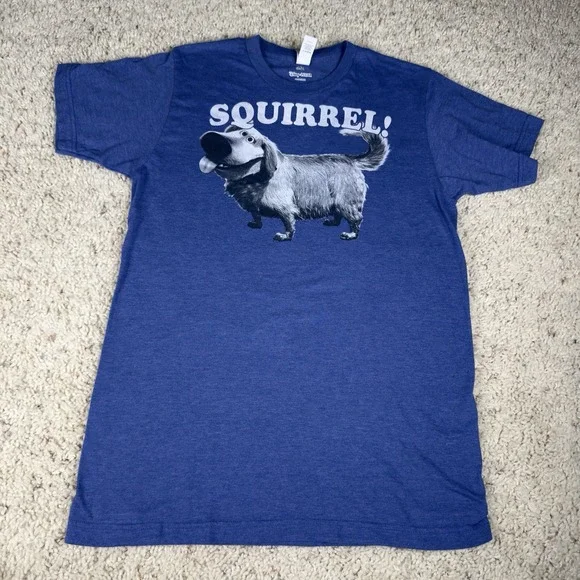 Disney Pixar Up Dug The Dog Men's Blue T-shirt Size Medium