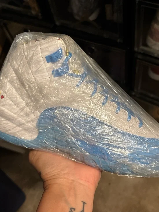 Jordan White and Blue Sneakers