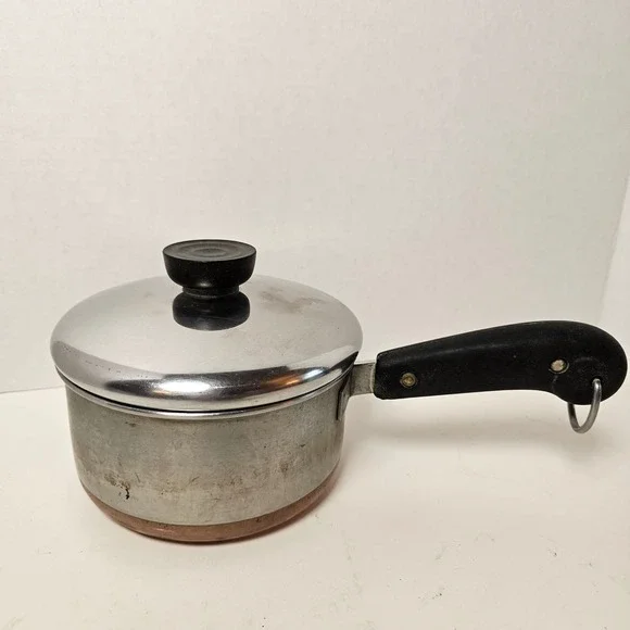 Revere Ware Pre 1968 3/4 Qt‎ Saucepan Copper Clad Bottom Stainless Steel Pot Lid
