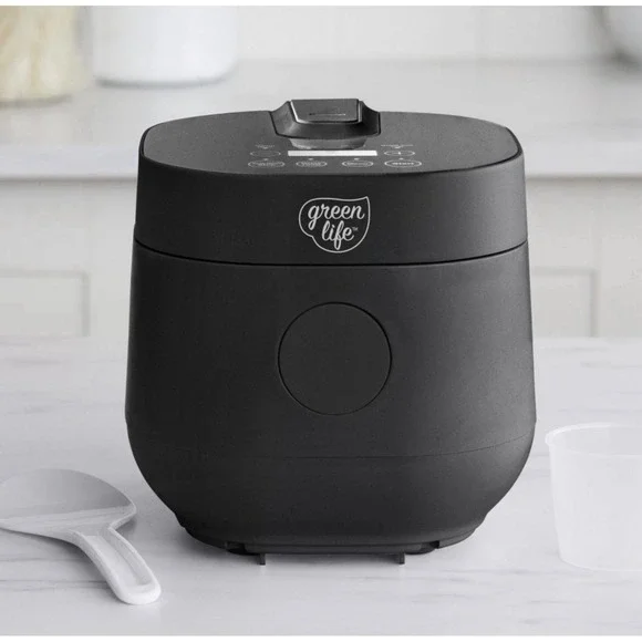 Green Life Healthy Ceramic Nonstick Go Grains,‎ Rice and Grains Cooker Black NIB