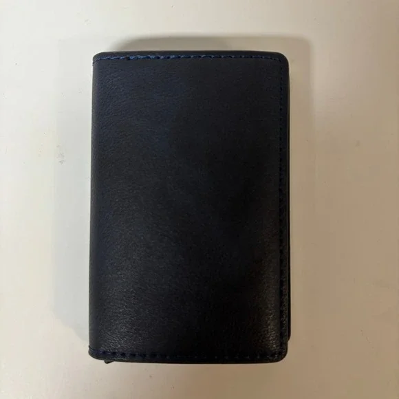 SIMPL Toggl Navy Blue Leather Pop Up Card Holder Minimalist Wallet