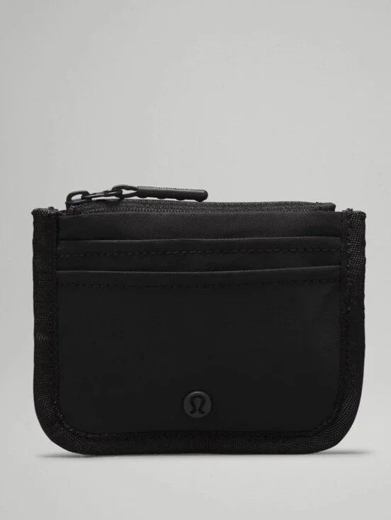Lululemon True Identity Card Case Black Zip Wallet Card Holder NWT