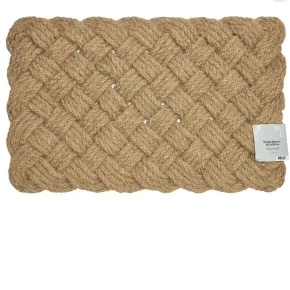 Better Homes and Gardens Natural Roped Knot Design Coir Door Mat