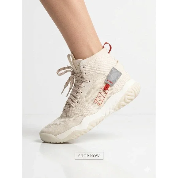 Jordan Apex-React Sneakers Men 12 Beige Bio Beige BQ1311-206 Flyknit High Top