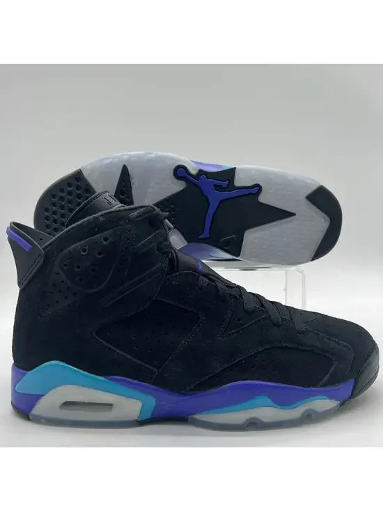 Mens Size 10 Air Jordan 6 Retro Aqua Black Basketball Sneaker CT8529 004 NEW