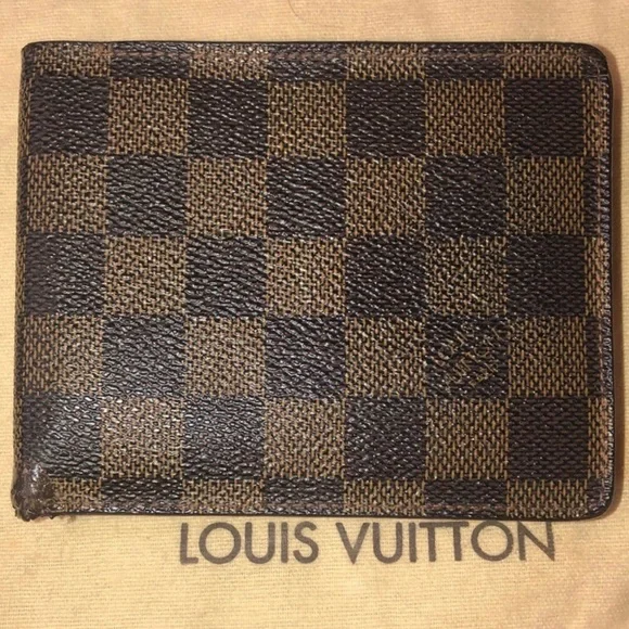LOUIS VUITTON Damier Ebene Portefeiulle Florin Bifold Wallet - Repaired