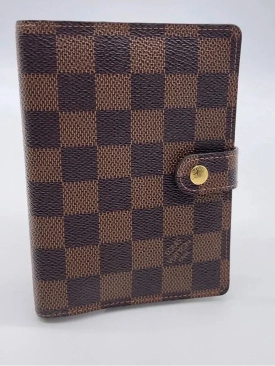 Auth Louis Vuitton Damier Ebene Agenda PM Notebook
