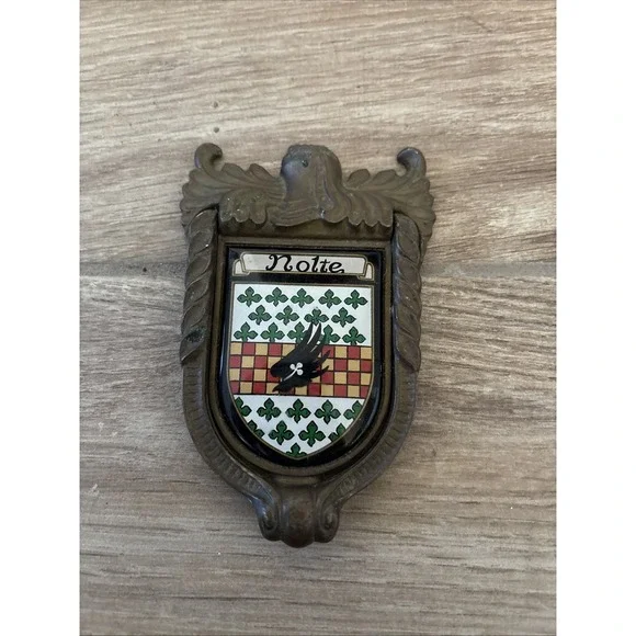 VINTAGE Solid Brass‎ Building Door Knocker Heavy Duty Nolte Hand Written