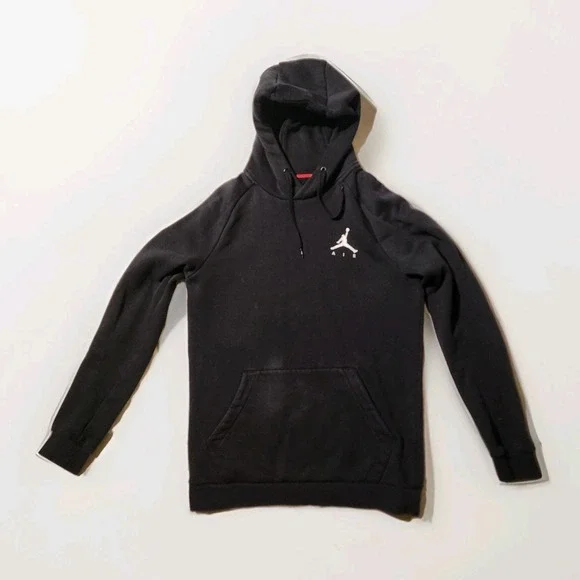 Jordan Pullover Hoodie Sweatshirt Jumper Logo Spellout Black Mens‎
