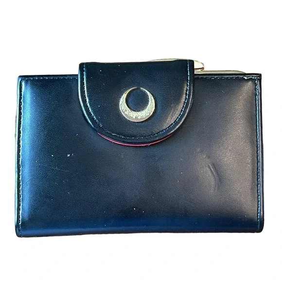 Mc Duff Made In‎ Japan Womens Black Leather Credit Card Wallet MCM Change Purse