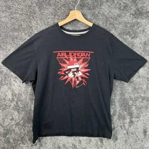 Nike Air Jordan Mens Shirt Size XL Black Red Air Jordan Basketball