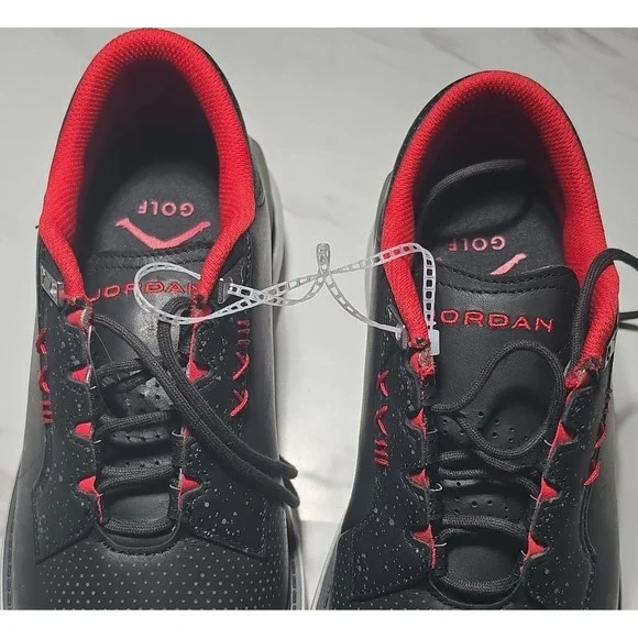 Jordan ADG 5 Men's Golf Shoes Black Red Leather Sneaker Formula 23 Rubber Cleats