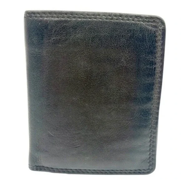Spaghetti Western Black Leather Bifold Wallet‎ Supple leather NWT