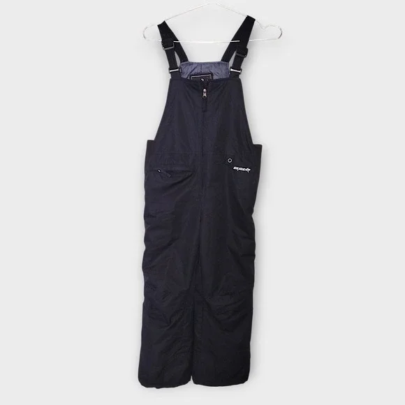 SKI‎ GEAR Kids Sz M Snow Bibs Overalls Black Youth Winter Skiing Snowboarding