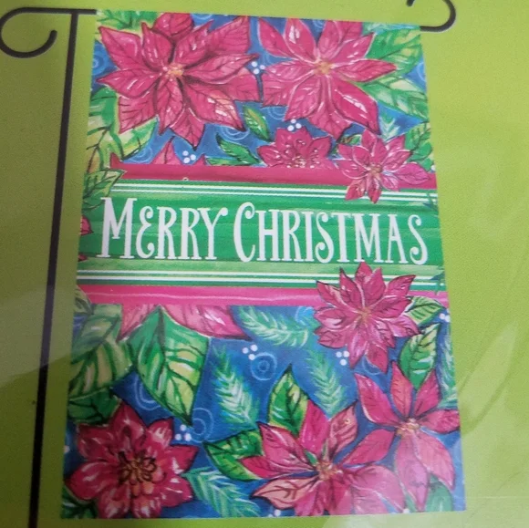 Rain or Shine Merry Christmas Small Garden Flag 12.5 x 18 New