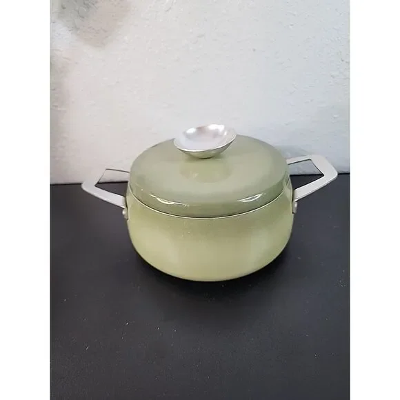 Vintage Regal Quality Aluminum Pan  Dutch Oven Stock Pot‎ with Lid Avocado Green