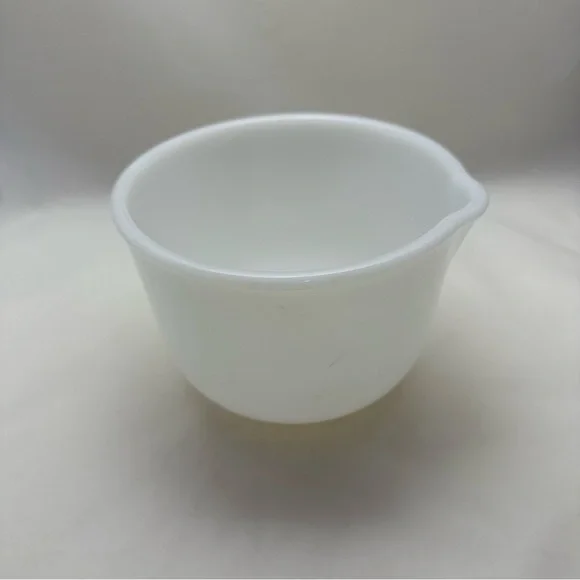 VTG Glasbake 20CJ Milk Glass Bowl For Sunbeam Stand Mixer White