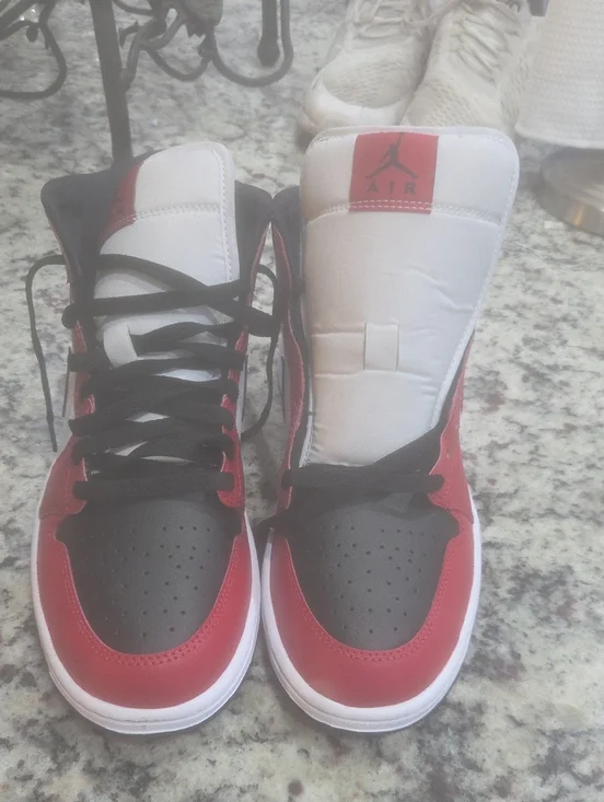 Jordan Kids Red, Black & White High-Top Sneakers